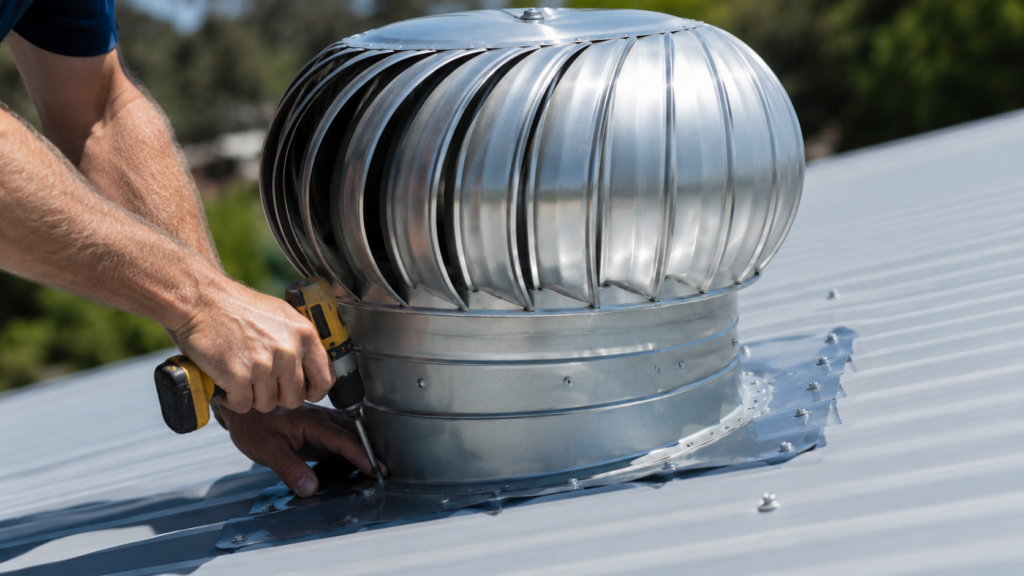 Installing a commercial whirlybird